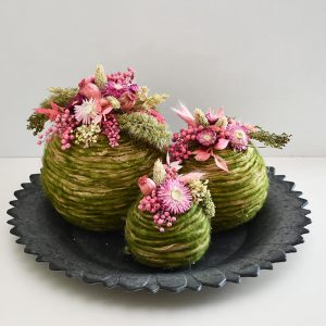 Pakket  43  - Droogbloemen op bol met viltkoord