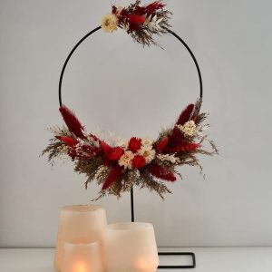 Pakket 31 -  Ronde staander met droogbloemen
