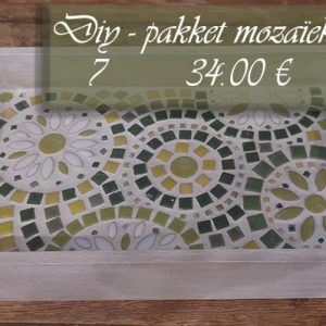 Pakket 7 - Dienblad met mozaïek groen